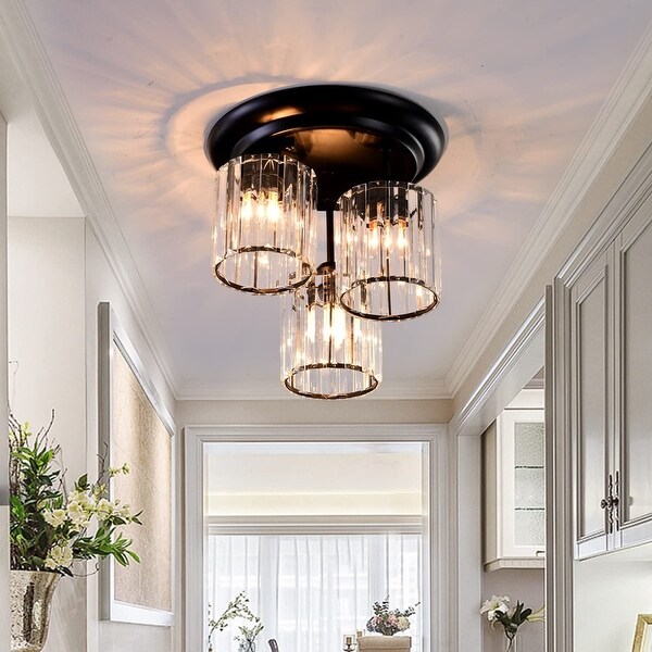 Crystal semi flush mount light cheap