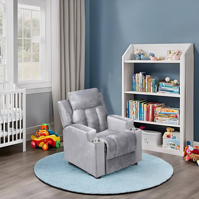 Magic Seats for Superheroes & Princesses, Super Deluxe Kids Recliner with Footrest, Headrest, 2 Cup Holders