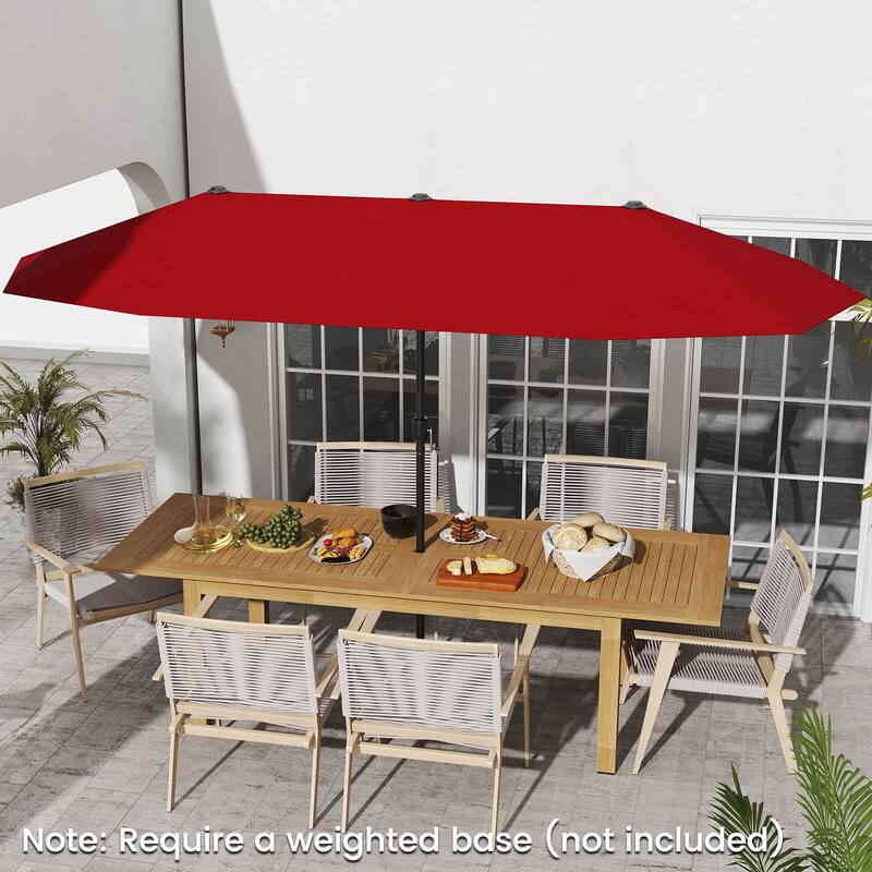 Costway 13 FT Large Patio Umbrella Outdoor Double-Sided Table Market - See Details