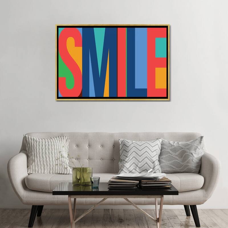 iCanvas "Smile" by PI Studio Framed Canvas Print