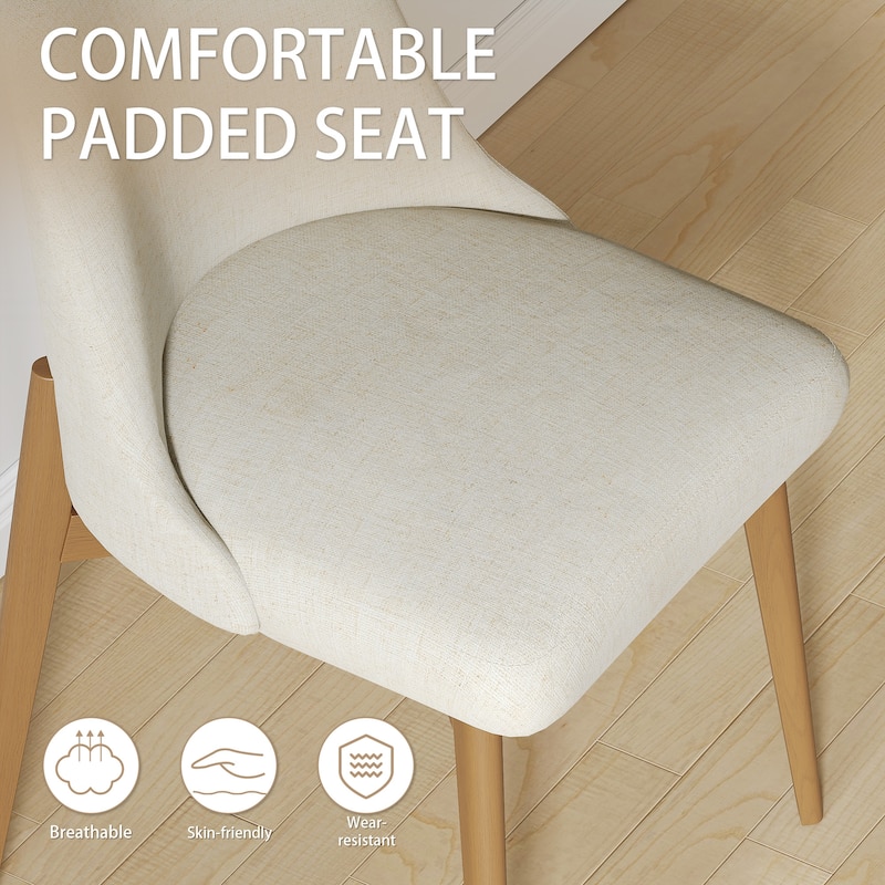 Dining Chairs Kitchen Chairs with Wood Legs Set of 4