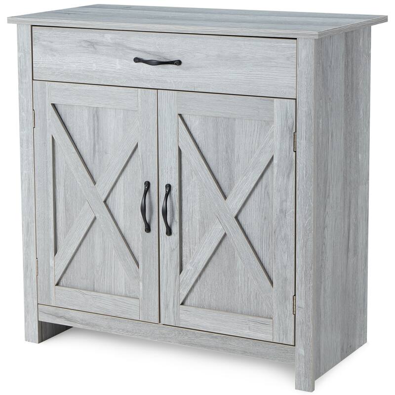 AVAWING Kitchen Sideboard Buffet Cabinet Entryway Cupboard Server - Grey