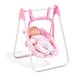 preview thumbnail 6 of 7, Badger Basket Doll Swing with Portable Carrier Seat - Pink/Gingham