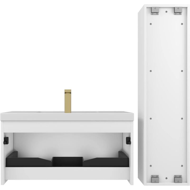 Blossom Positano 36" Floating Vanity with Sink & Side Cabinet