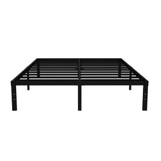 14 Inch Bed Frames Queen Size 3500 lbs Heavy Duty Platform with Sturdy Metal Slats, No Box Spring Needed, Under Bed Storage