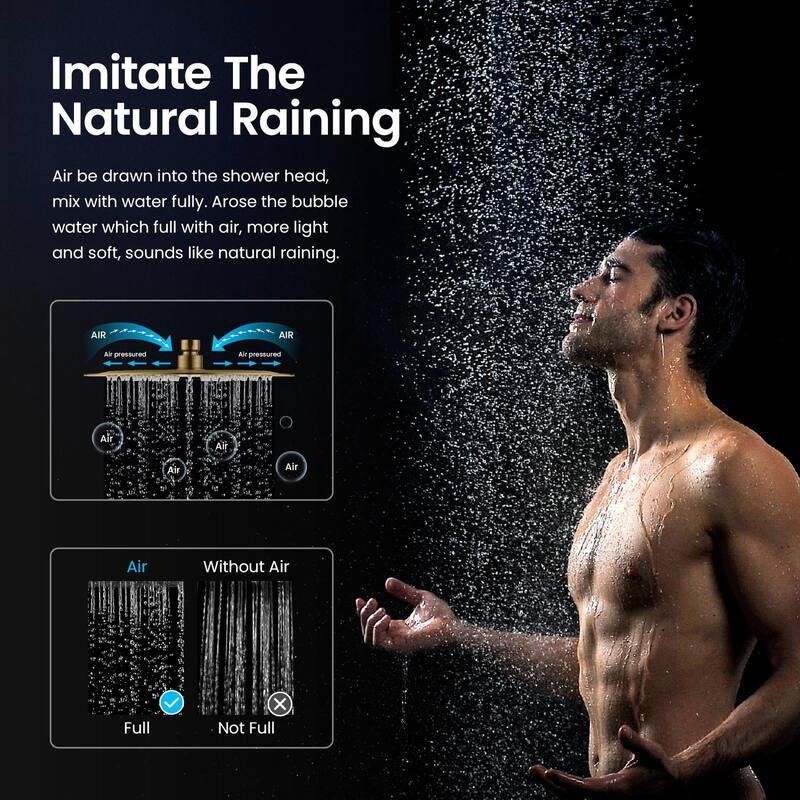 Pressure Balanced 3-Function Shower System with Rough-In Valve