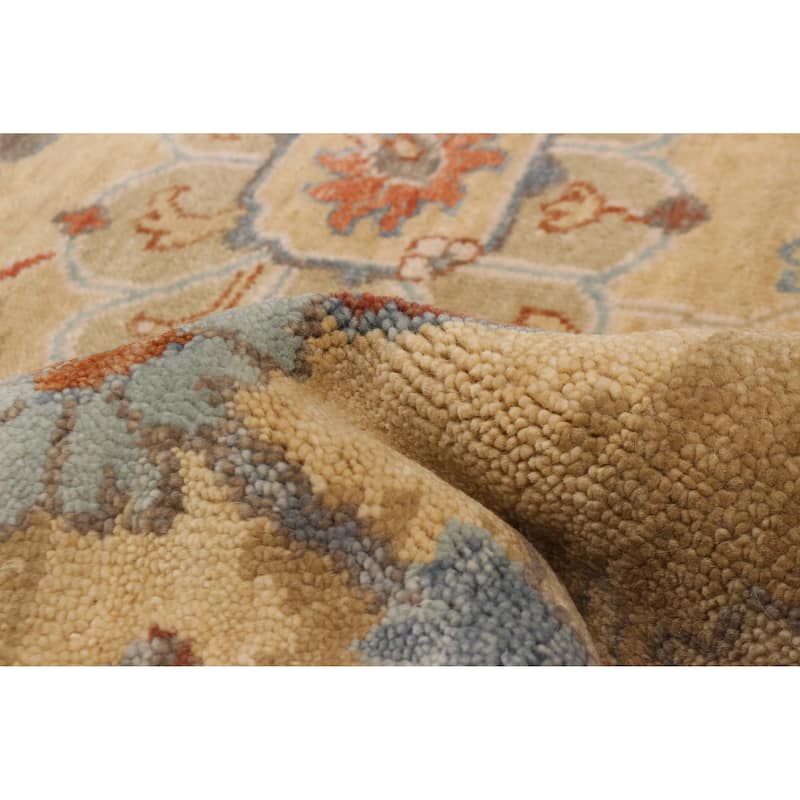 ECARPETGALLERY Hand-knotted Modern Oushak Khaki Wool Rug - 8'1 x 9'11