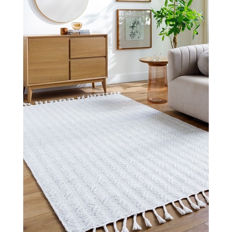 Livabliss Peony Cottage Area Rug - 8' x 10' - Grey/White
