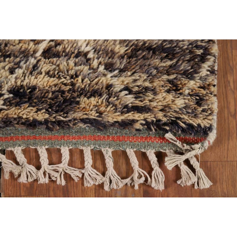 Trellis Plush Moroccan Accent Rug Handmade Wool Carpet - 3'0" x 5'5"