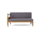 Option Teak Finish+Dark Grey Cushion