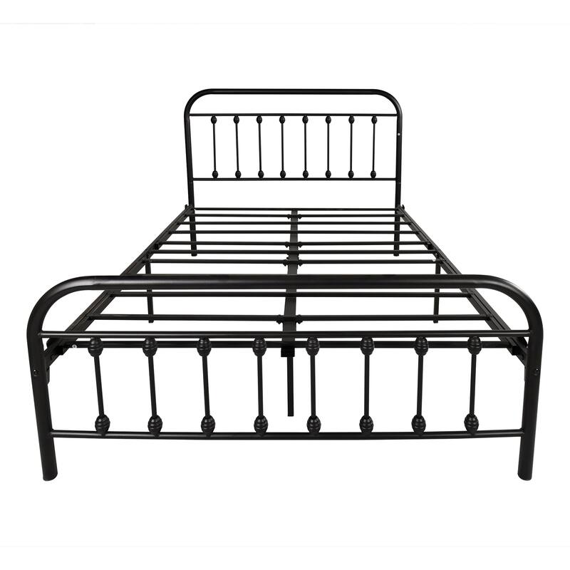 Vintage Victorian Style Metal Platform Bed Frame