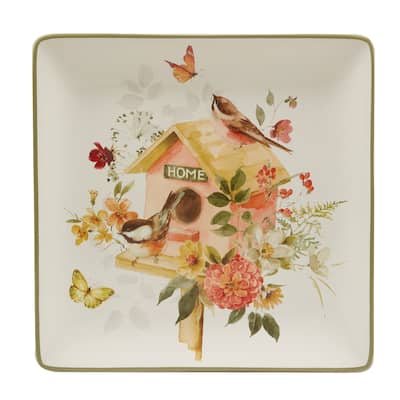 Certified International Nature's Song 12.5" Square Platter - 12.5" x 12.5"