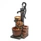 preview thumbnail 6 of 10, 32.3" H Farmhouse Well Water Pump and Pots Resin Fountain with LED Lights