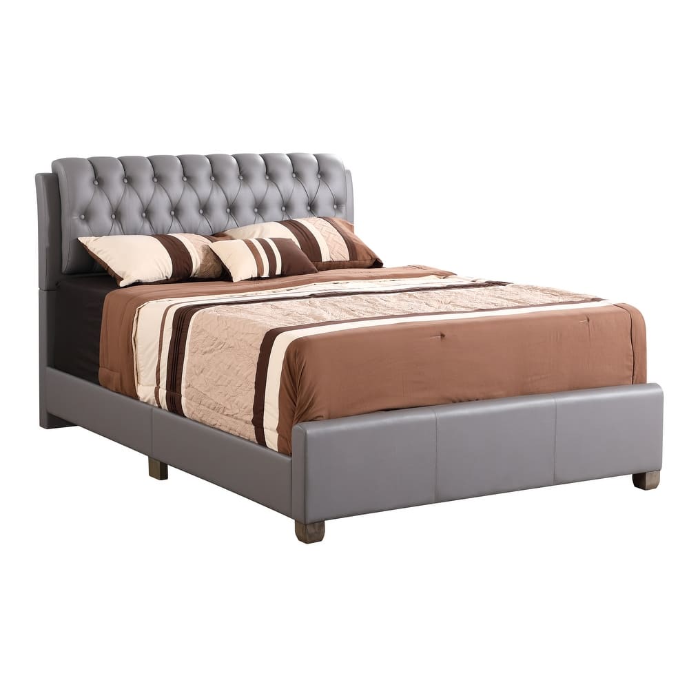 Full Size PU Platform Bed Frame with Durable Construction