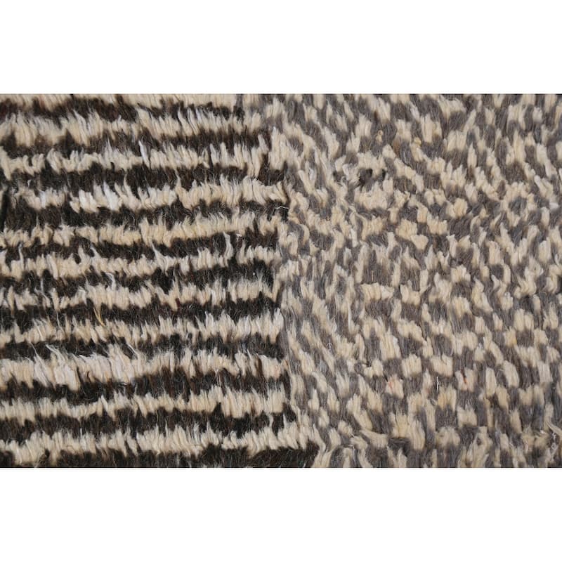 Abstract Contemporary Moroccan Oriental Area Rug Handmade Wool Carpet - 8'9" x 11'11"