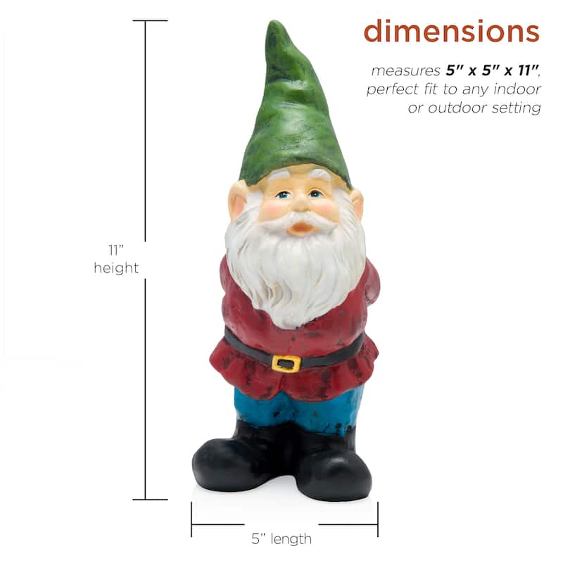 Gnome Folding Hands Looking Up Garden Statue