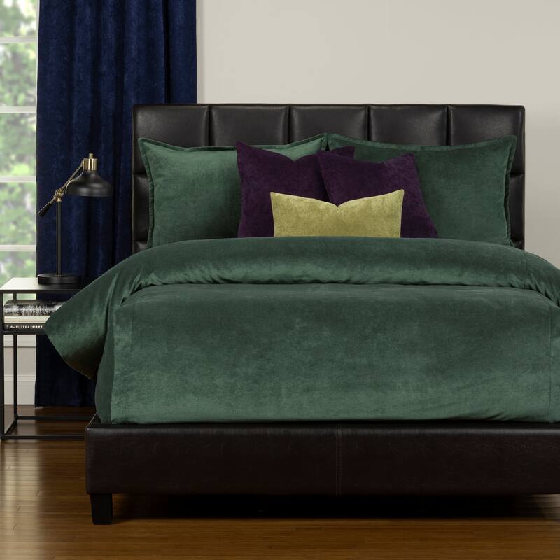 Mixology Padma 6-piece Bed Cap Comforter Set with Sewn Corners - Emerald - Queen