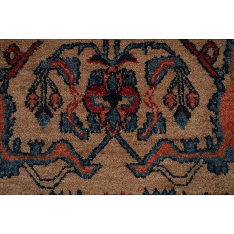 Hand Knotted Oriental 100% Wool Carpet Traditional Geometric Brown Heriz (serapi) Area Rug - 5' 2'' X 3' 3''