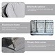 preview thumbnail 30 of 31, 5-Piece Aluminum Woven Rattan Dining Set with Cushions and Tempered Glass