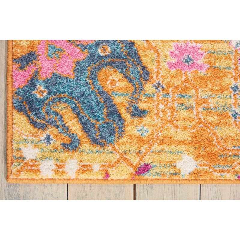 Nourison Passion Boho French Country Floral Area Rug.