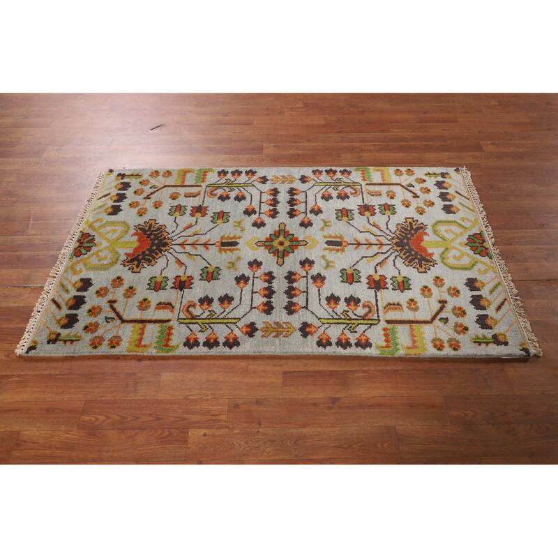 Geometric Ziegler Oriental Accent Rug Handmade Wool Carpet - 3'0" X 5'0"