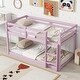 preview thumbnail 15 of 33, Twin Size Wood Loft Bed with Ladder and Fence for Kids, Boys and Girls