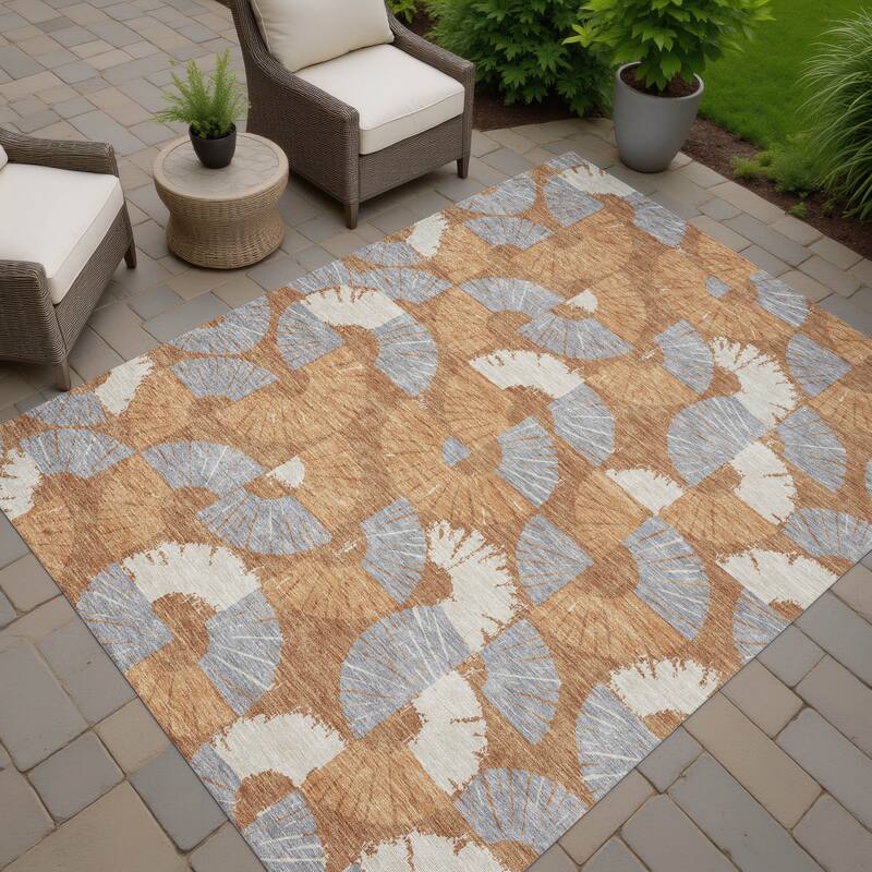 Machine Washable Indoor/ Outdoor Modern Jay Chantille Rug