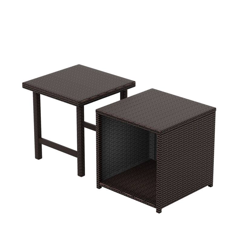 Merrick Wicker Rattan Table (Set of 2)