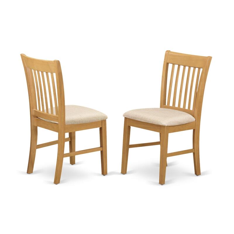 Small Kitchen Table Set with 4 Chairs - 42" Drop Leaf Dining Table, Oak Finish