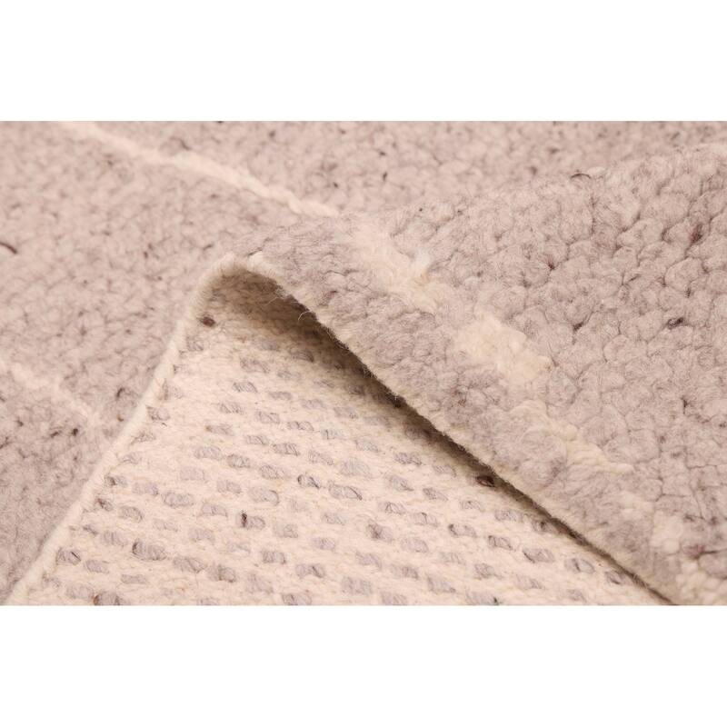 ECARPETGALLERY Hand-knotted Looma Grey Wool Rug - 7'11 x 9'10