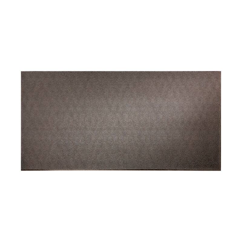 FASÄDE Hammered 4-foot x 8-foot PVC Wall Panel in Smoked Pewter - 4 x 8