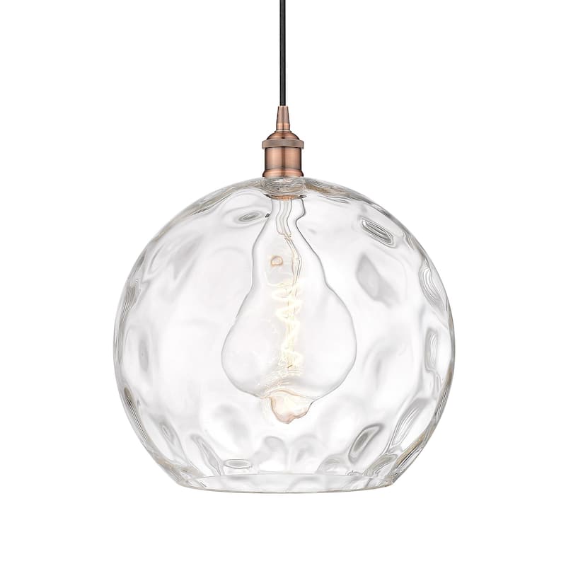 Innovations Lighting 616-1P-16-13 Athens Pendant Athens 13" Wide - Antique Copper / Clear Water Glass