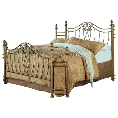 Sydney Metal Open Frame Bed Brushed Gold
