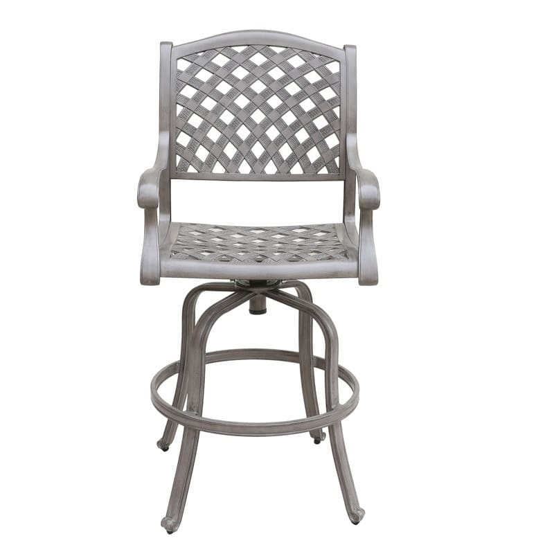 Ventura Cast Aluminum Bar Stool with Cushion (Set of 2)