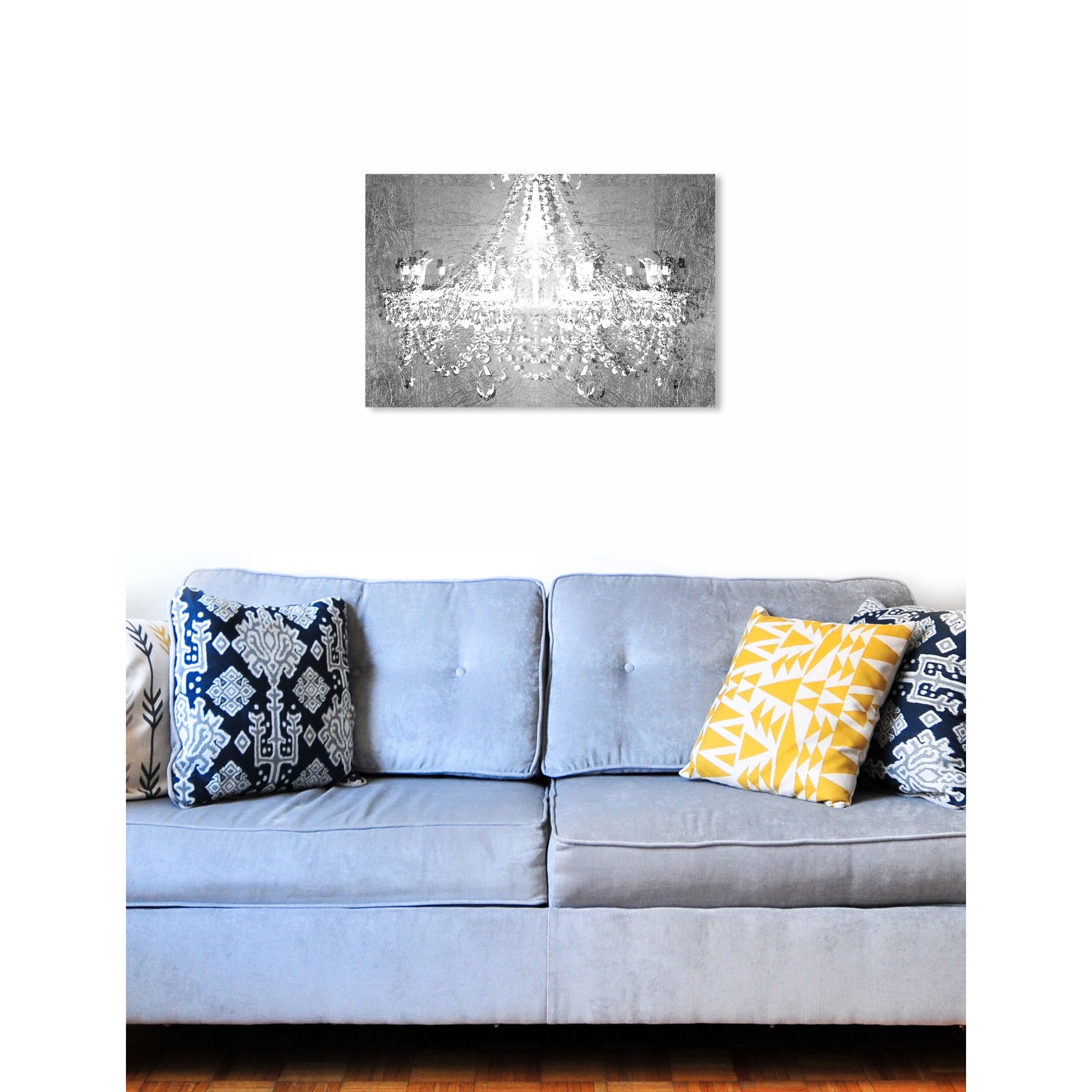 Oliver Gal 'Dramatic Entrance Chrome' Gray Glam, Fashion Chandeliers  Gallery Wrapped Canvas Art
