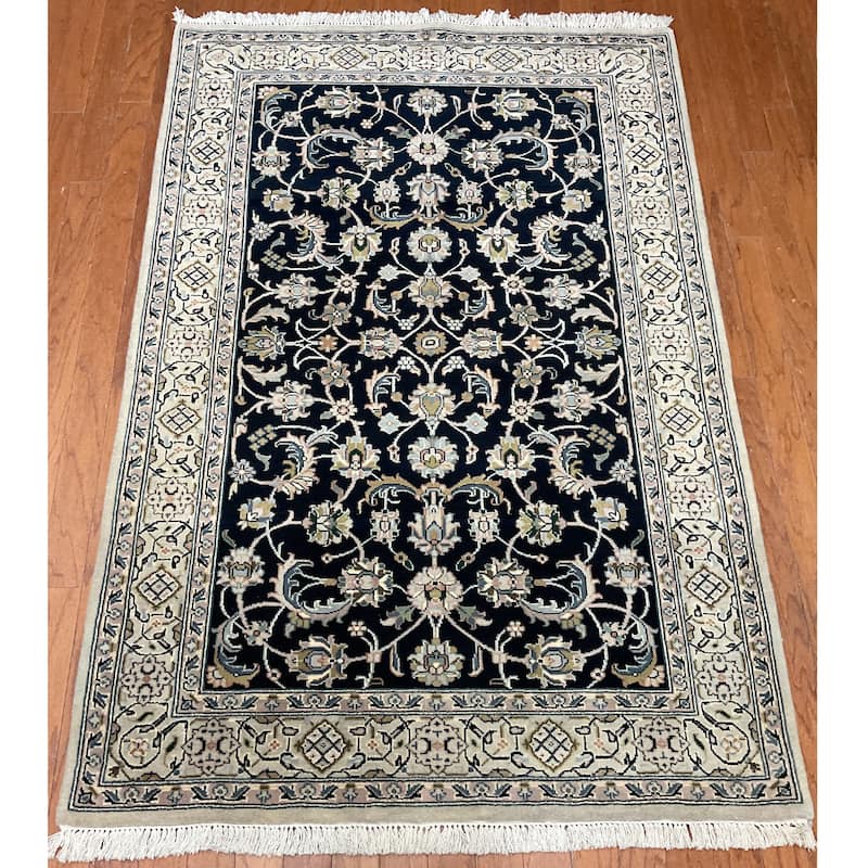 HERAT ORIENTAL Handmade Nain Wool Rug - 4' x 6'