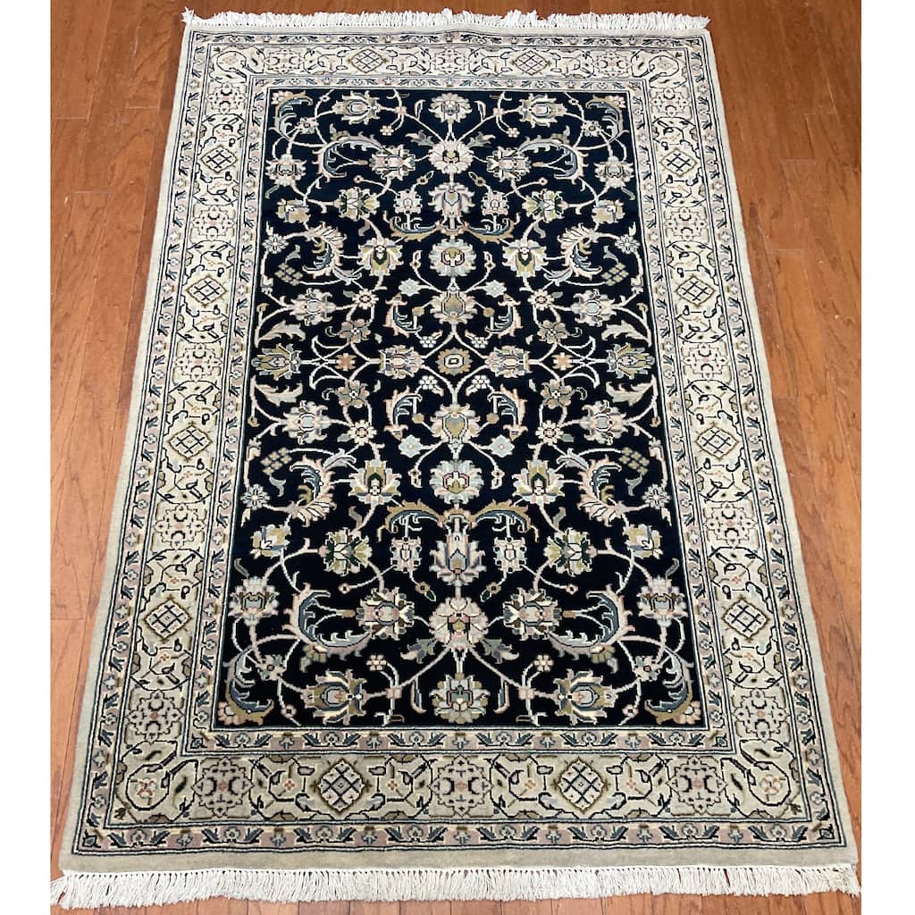 HERAT ORIENTAL Handmade Nain Wool Rug - 4' x 6'