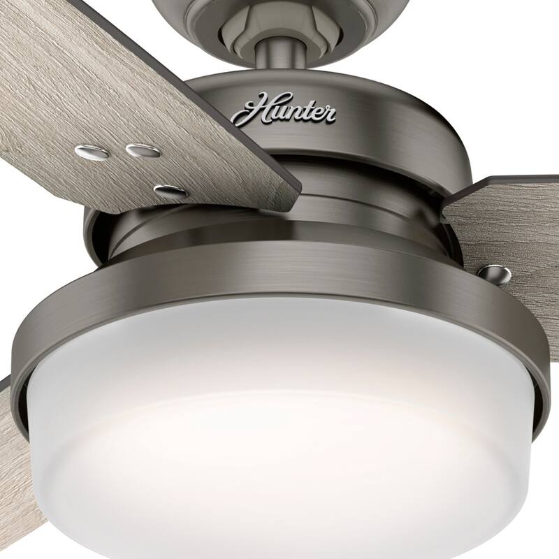 Hunter 44" Sentinel Ceiling Fan with LED Light and Handheld Remote - Soft Modern, Farmhouse, Transitional