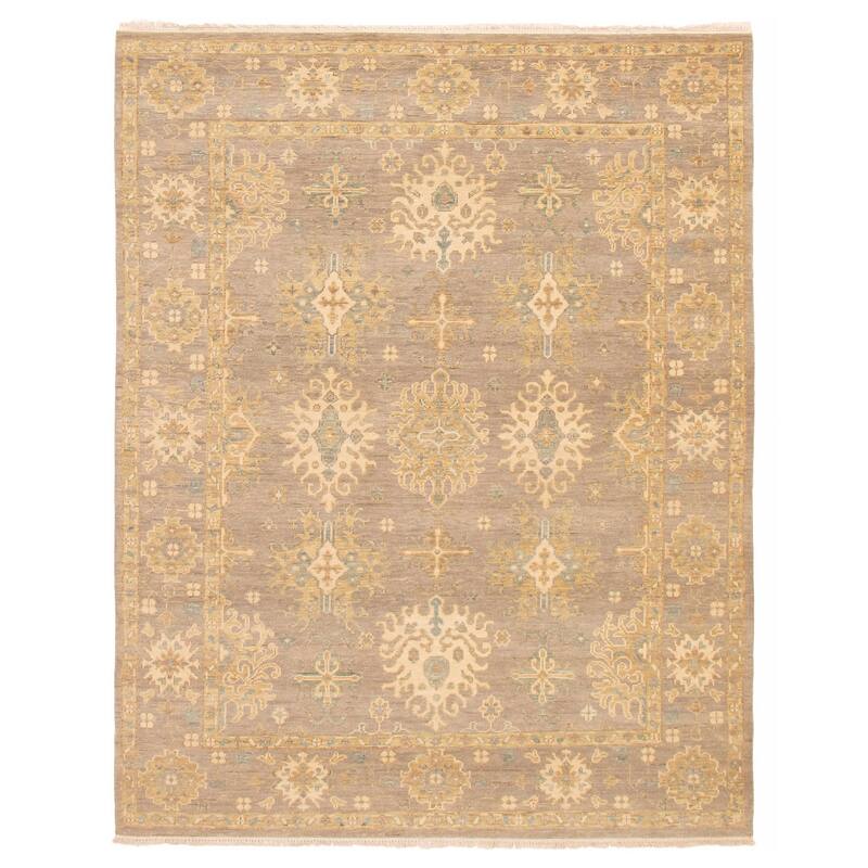 ECARPETGALLERY Hand-knotted Oushak Grey Wool Rug - 7'10 x 9'11 - Grey - 7'10 x 9'11