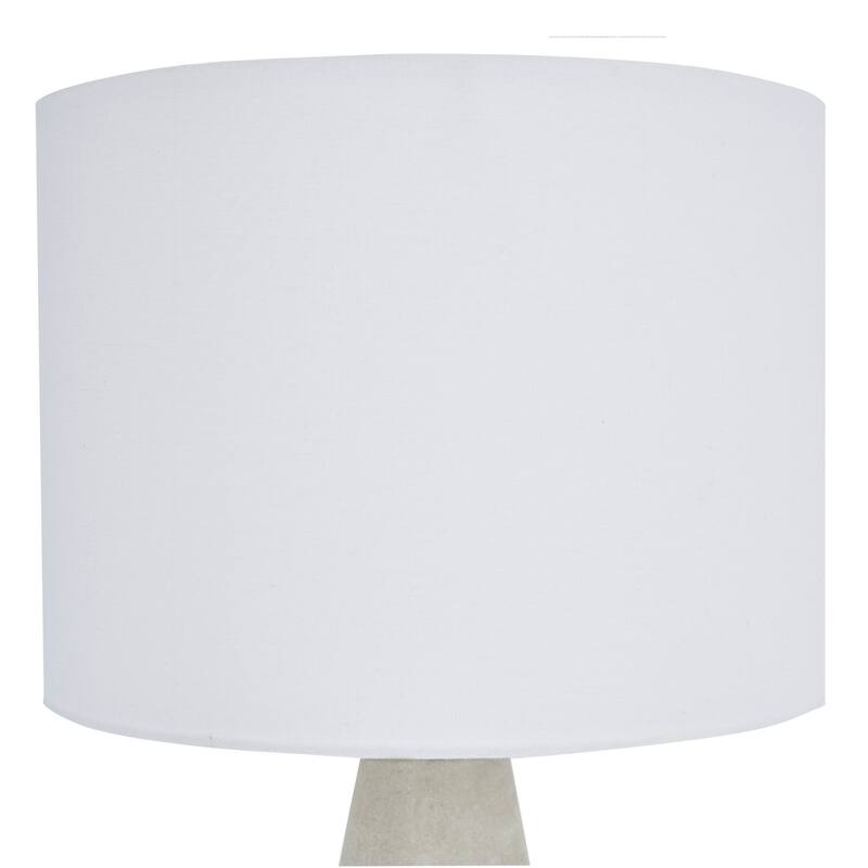 Nourison 22" Modern Grey Cement Triangle Table Lamp