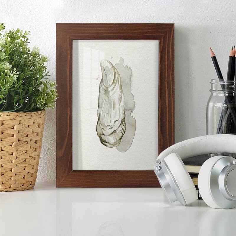 Oysters on the Bay I -Framed Print w/glass-Cherry Red