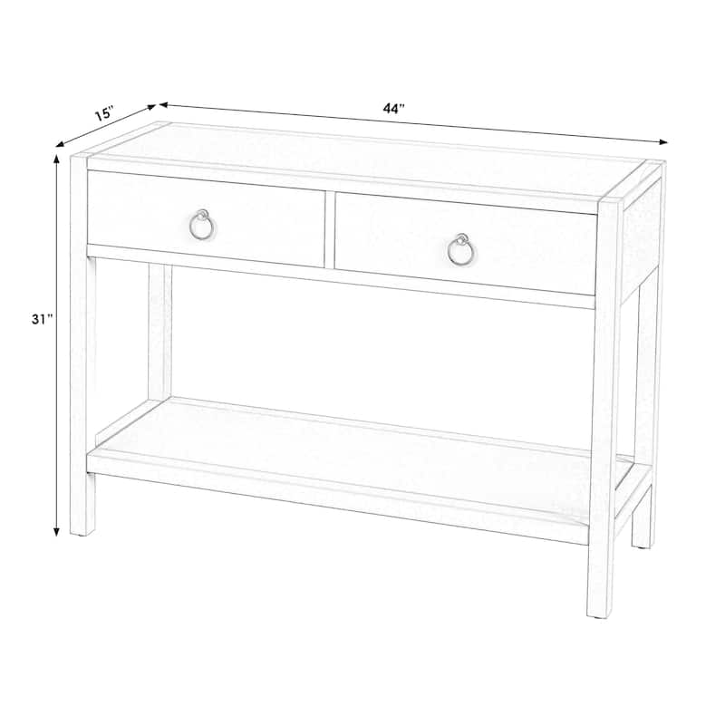 Lark 44" Wood 2-Drawer Console Table