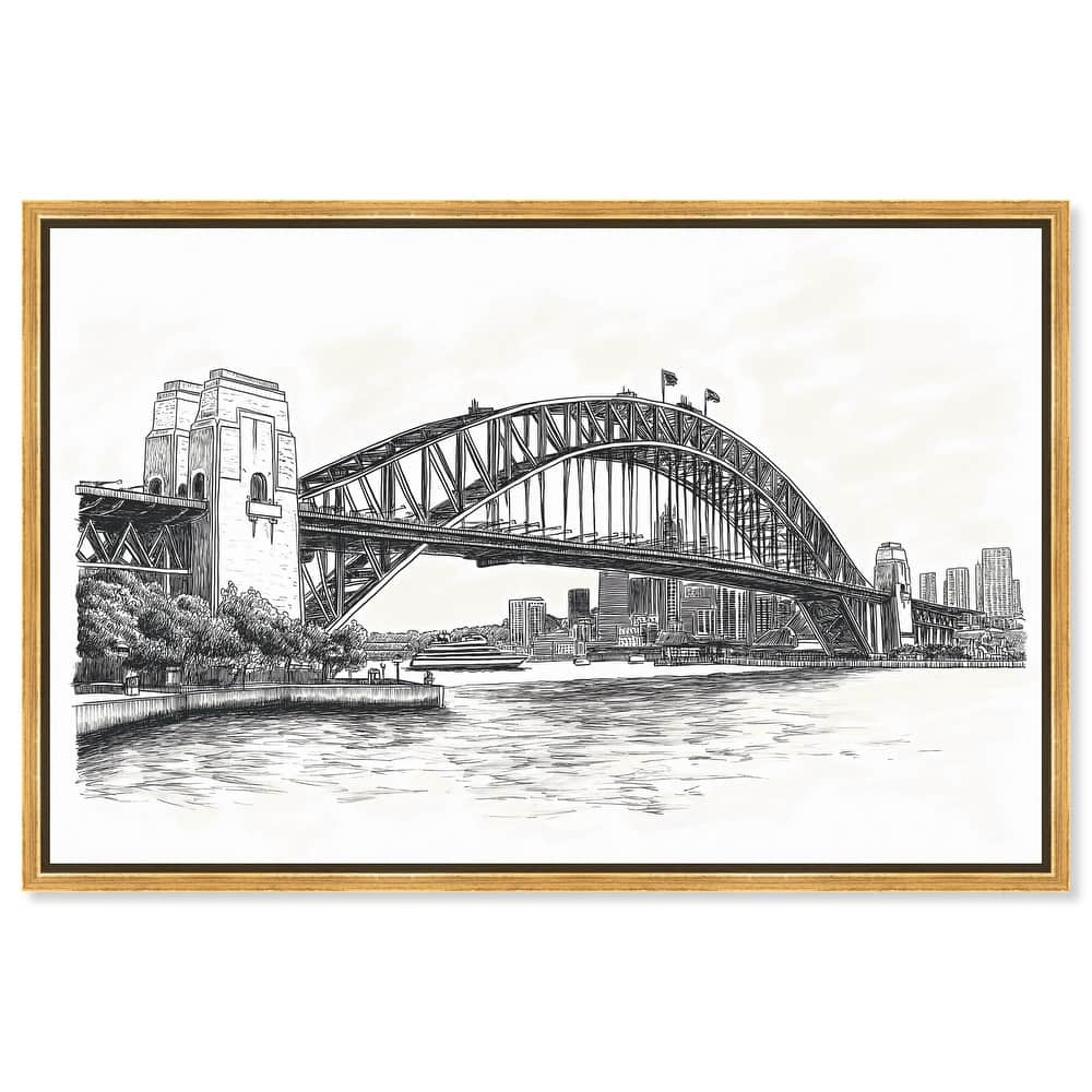 Lines of the Bridge Canvas by Art Remedy