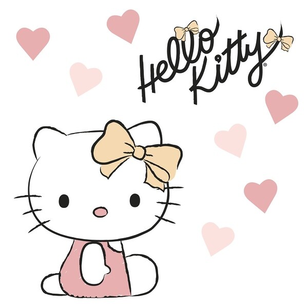 Bedtime Originals Hello Kitty Luv Pink//Gold Hearts Wall Decals Lambs /& Ivy 242048