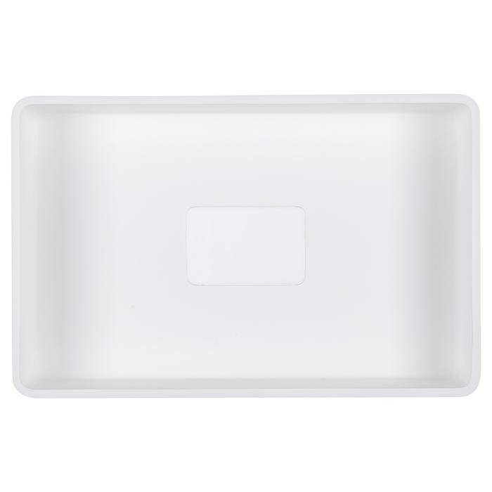 Ancona Holbrook Pure Stone Rectangular Bathroom Vessel Sink in White