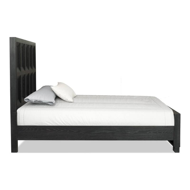 Furniture of America Durem Modern Classic 5-Piece Solid Wood Panel Bedroom Set with 3-Drawer Nightstand