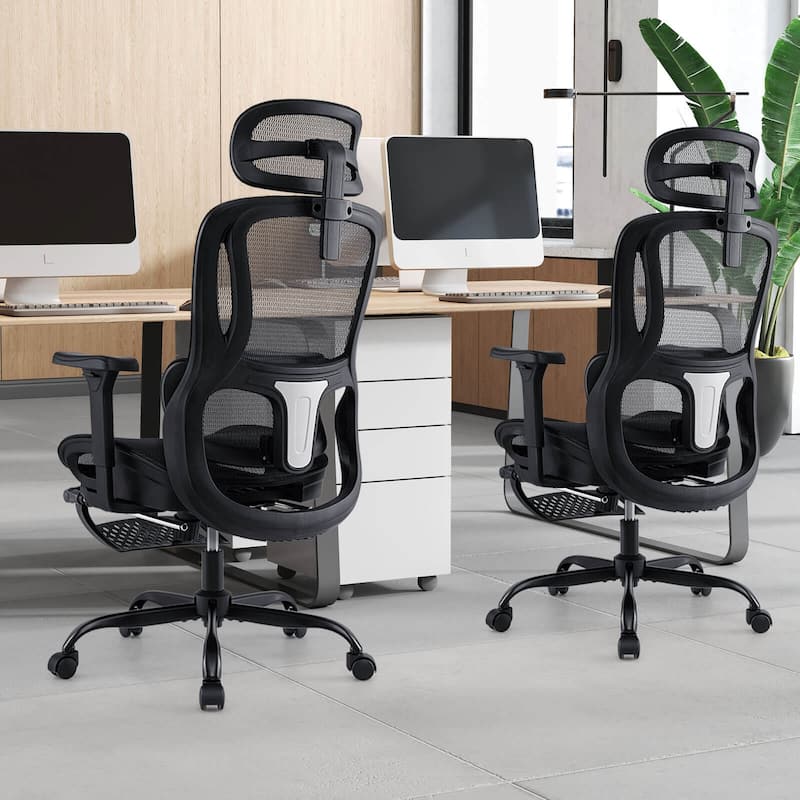 Costway Ergonomic Office Chair with Rotating Headrest & Adjustable - See Details