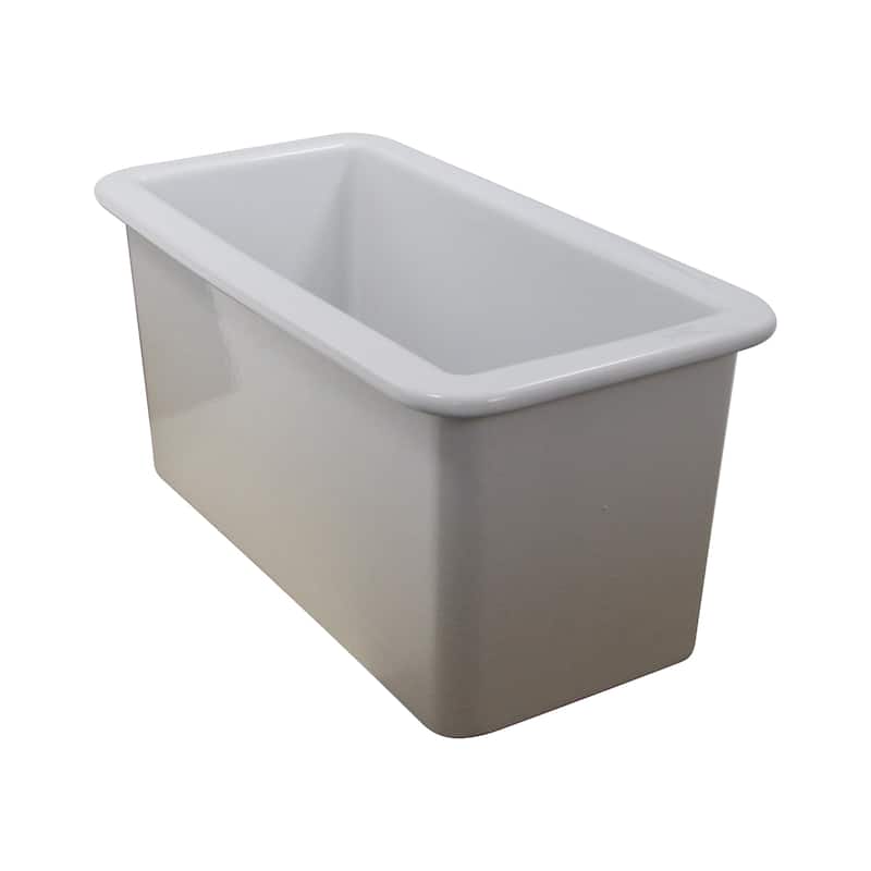 Petite Fireclay Island-Prep or Bar Sink - 9.25 x 18.25 x8.75 inches