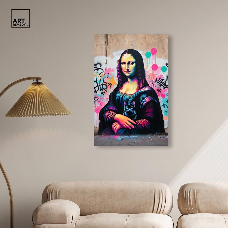 Lisa's Little Secret Canvas by Art Remedy, Gallery Wrapped