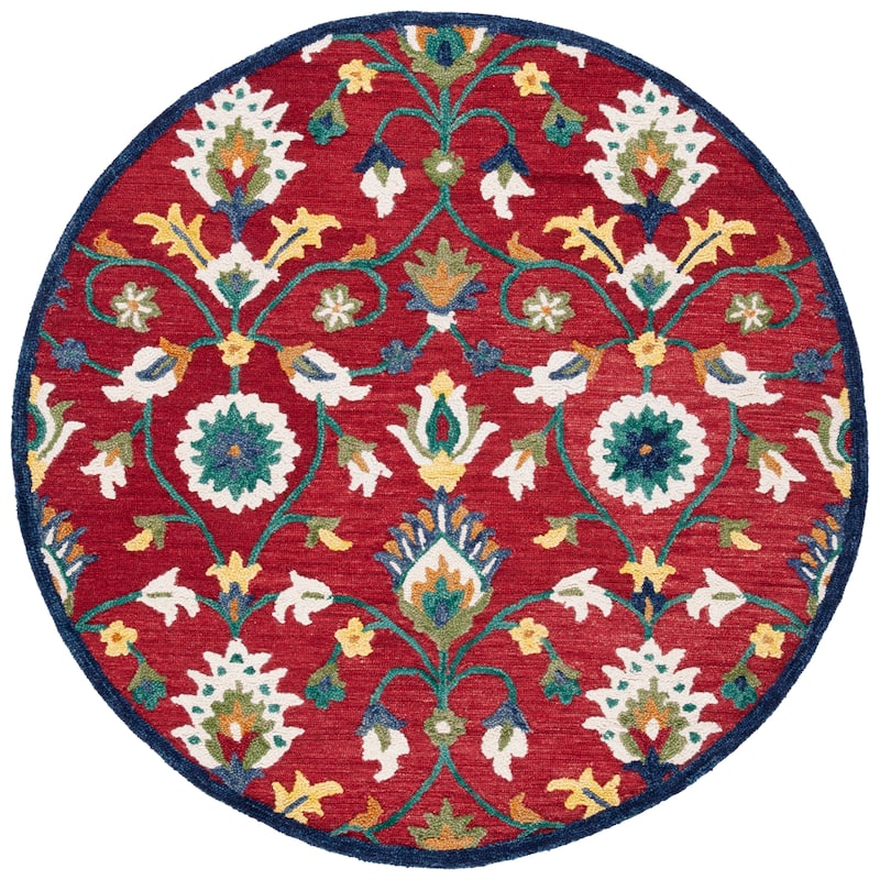 SAFAVIEH Handmade Blossom Violanta Floral Wool Rug
